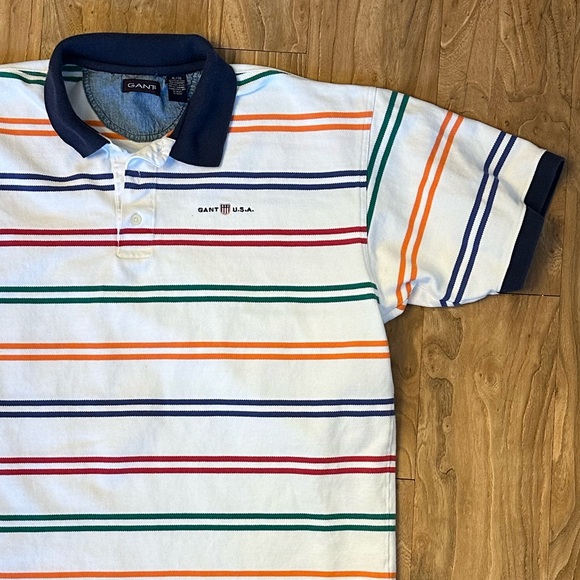 **GANT** vintage striped polo SIZE XL - Picture 1 of 5